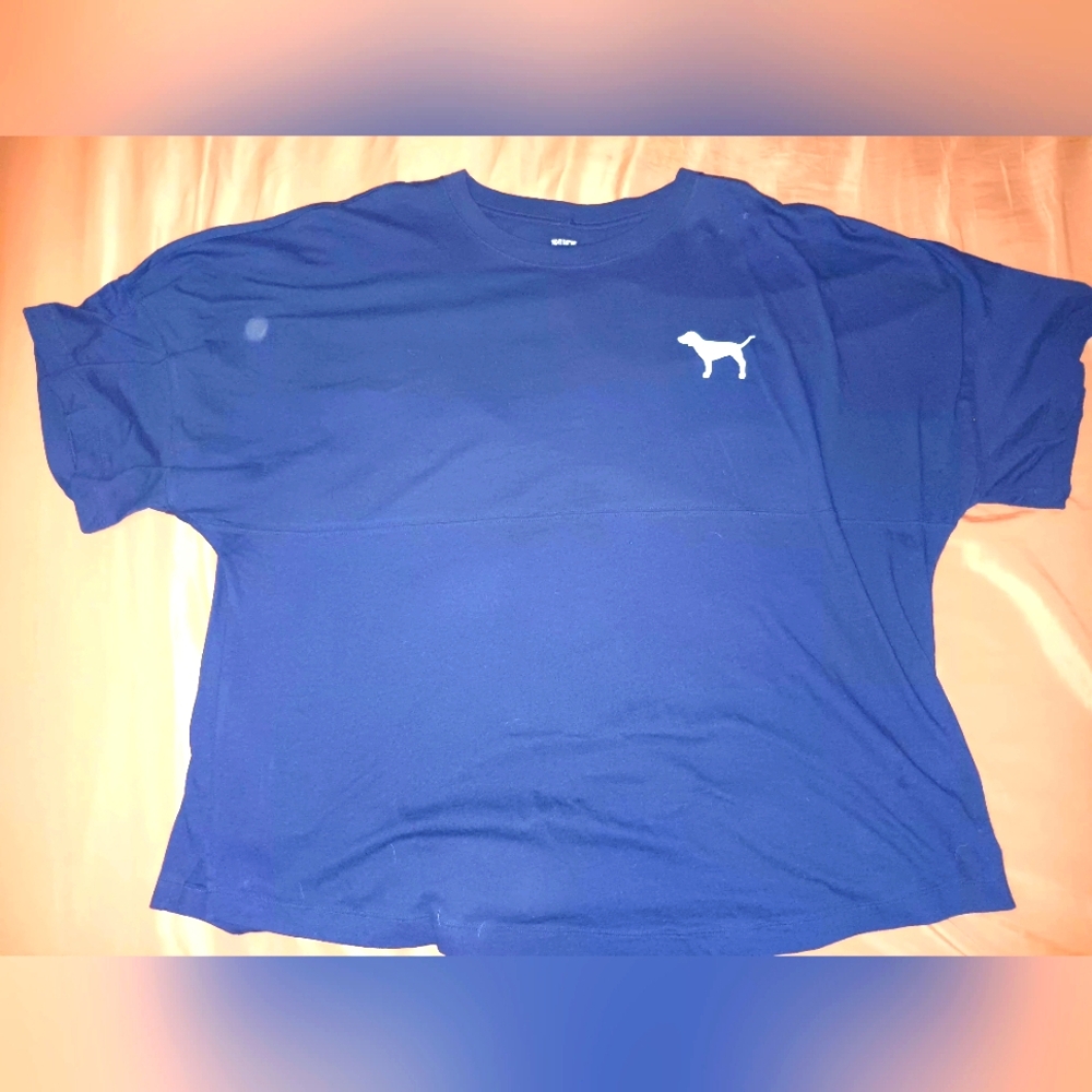 VS PINK Oversized Varsity Tee Size XXL